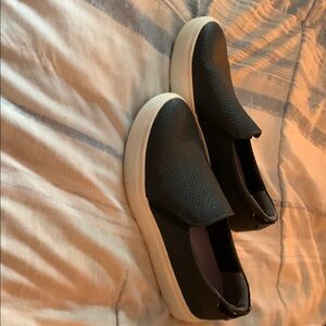 Black Slip-On Sneakers 6.5 wide width